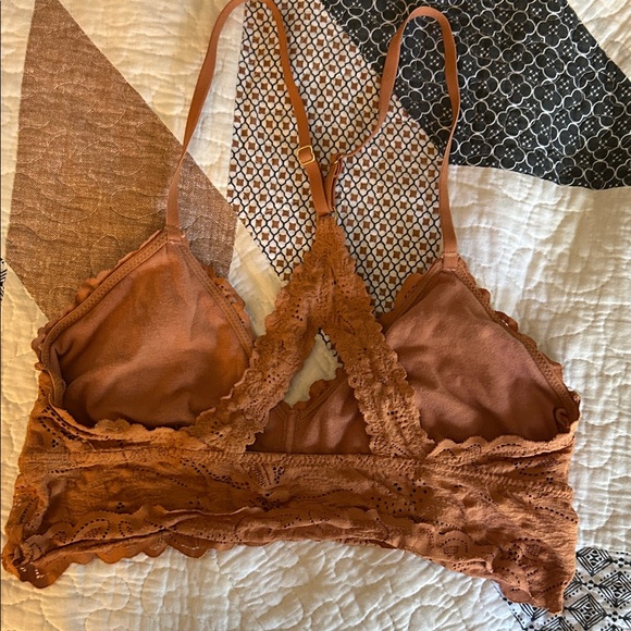 Aerie Lace Bralette in Rich Brown - Picture 2 of 3